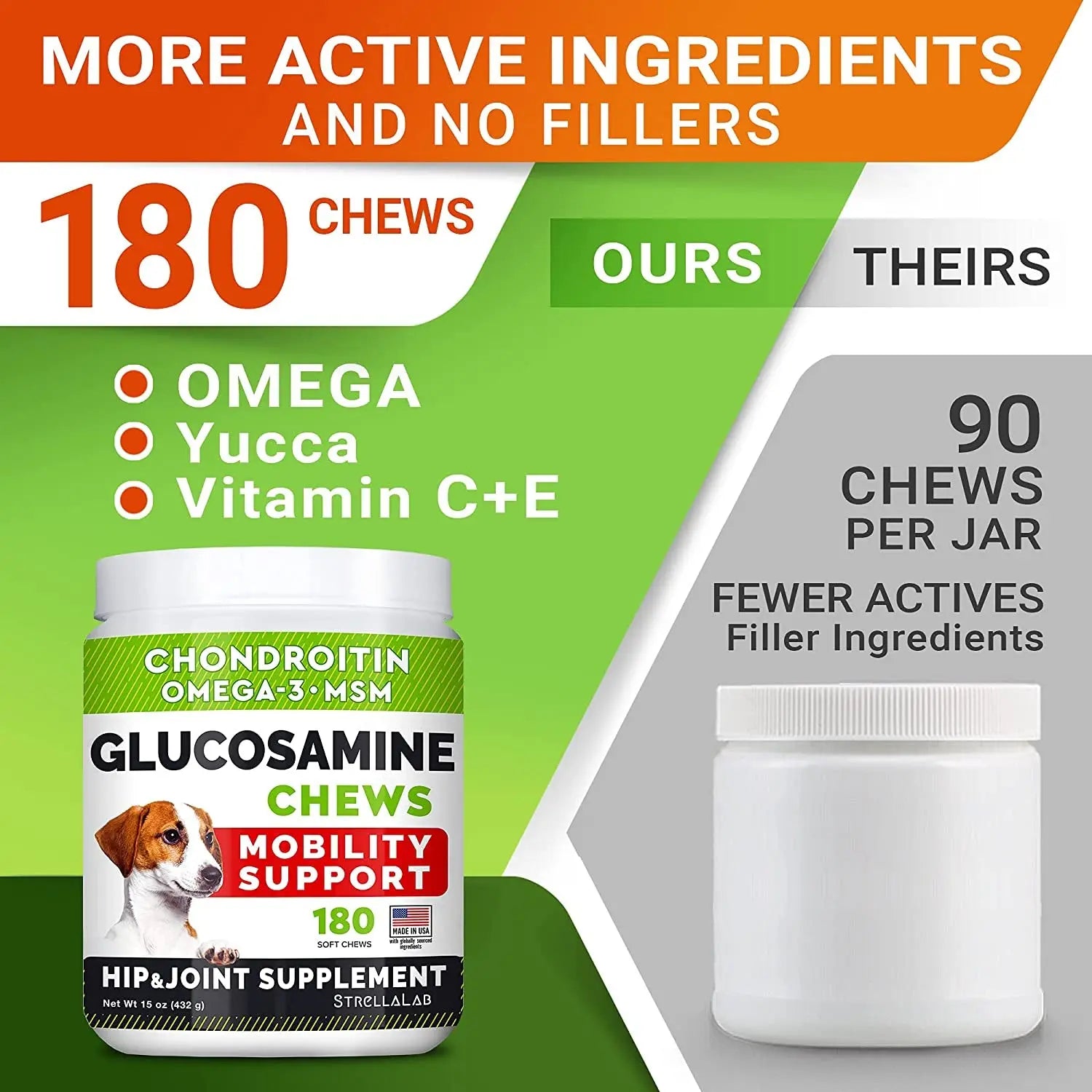 Glucosamine for dogs Joint Treats for Dogs, 180 Ct