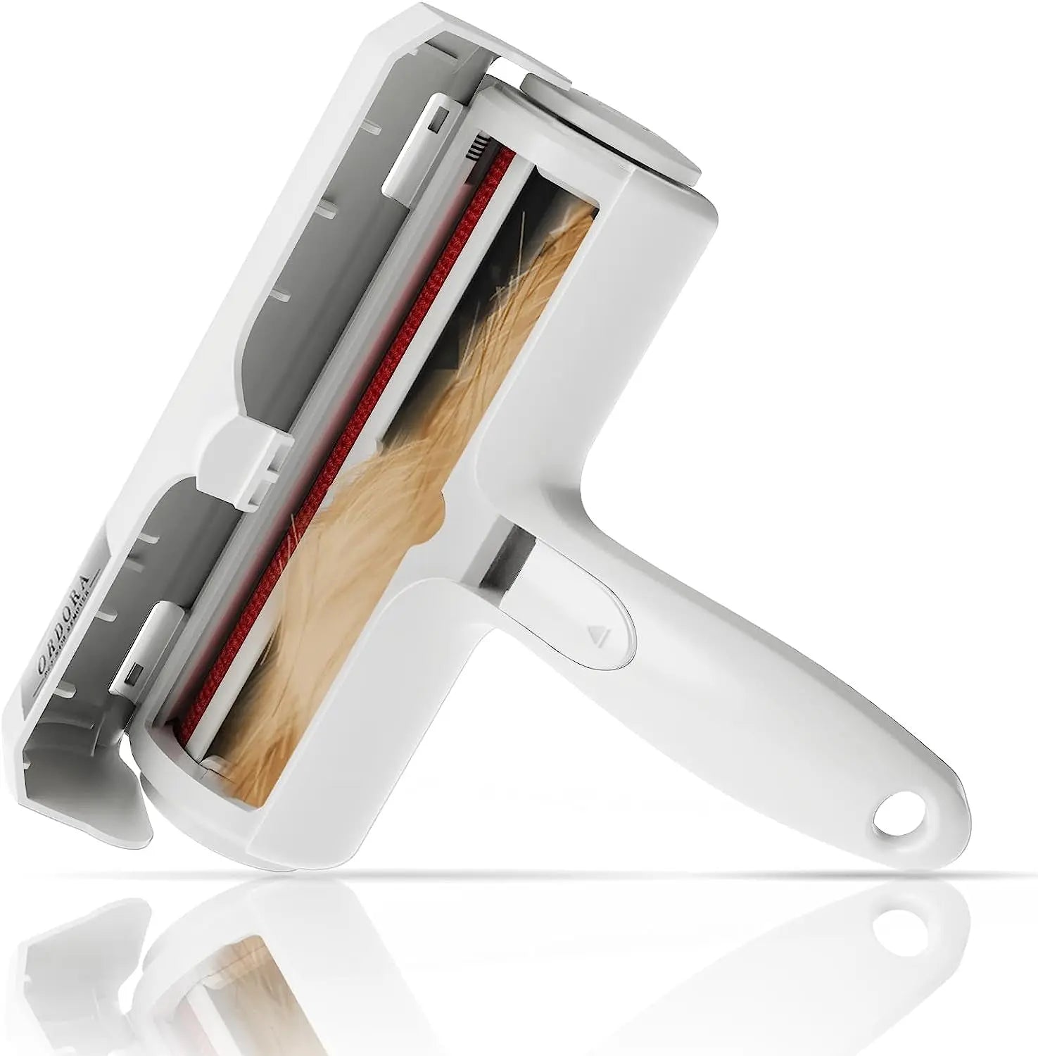 Reusable pet hair remover for furniture.