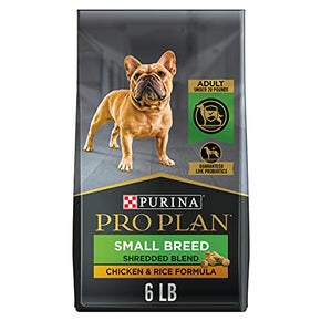 Purina Pro Plan Small Breed Food With Probiotics for Dogs, Shredded Blend Chicken & Rice Formula Pet Chet