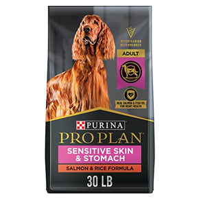 Purina Pro Plan Sensitive Skin and Stomach Dog Food Salmon and Rice Formula - 30 lb. Bag Pet Chet