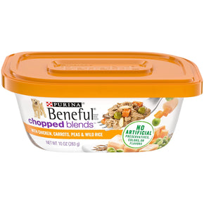 Purina Beneful Wet Dog Food, Chopped Blends With Chicken - 10 oz. Tubs (Pack of 8) Pet Chet