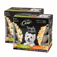 CESAR Simply Crafted Adult Wet Dog Food Meal Topper, Flavors Pet Chet