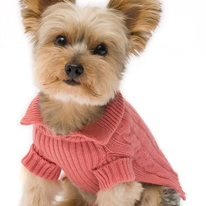 Millennium Pink Aran Dog Sweater Size #12 Medium