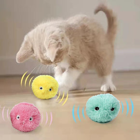 Interactive Smart Cat Ball Toy – Plush Electric Catnip Training Toy with Sound for Kittens Petchet