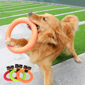 1PCS Orange Dog Flying Disk Toy – EVA Interactive Training Ring Puller for Durable Play Petchet