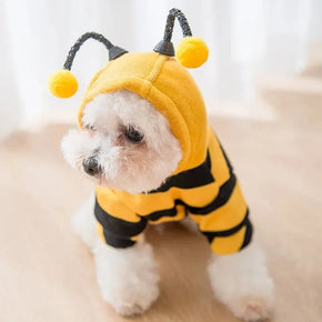 1PCS Dog Hoodie for Autumn & Winter – Bee Transformation Suit for Schnauzer, Teddy, and Small Puppies Petchet