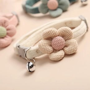 Adjustable Cat Collar with Cute Flower – 1PC Bell Collar for Kittens and Small Dogs Petchet